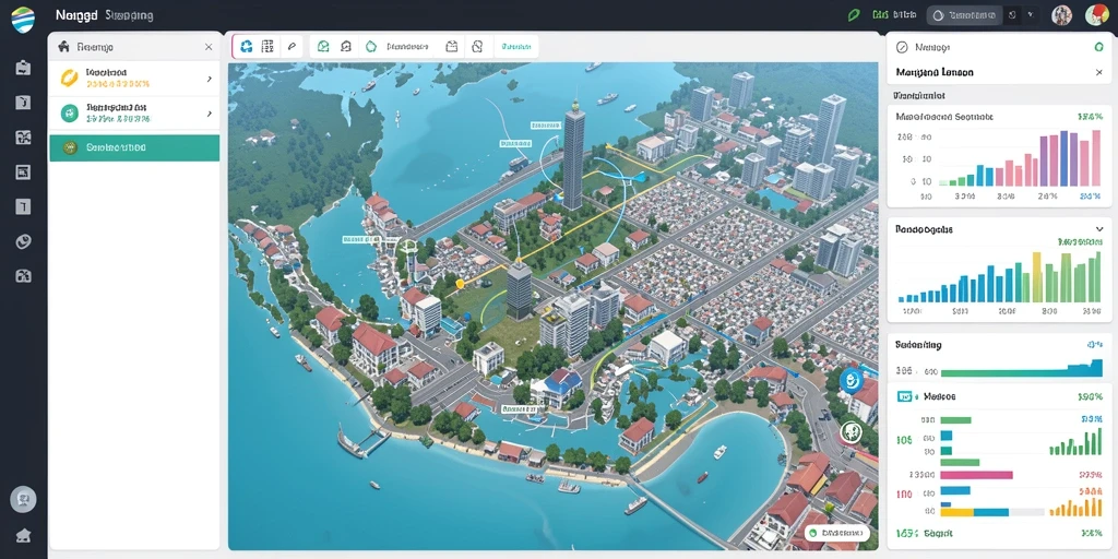 Screenshot menampilkan gameplay eksplorasi di Monas.